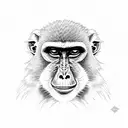 baboon. Mansard monkey.  tattoo design idea