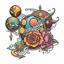 FoReign's Wrld and a planet tattoo design idea