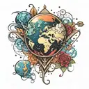 FoReign's Wrld and a planet tattoo design idea