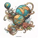 FoReign's Wrld and a planet tattoo design idea