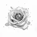 Rosa na mão e 1984 nós dedos tattoo design idea