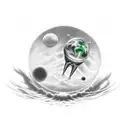 mercury planet tattoo design idea