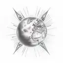 mercury planet tattoo design idea