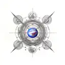 mercury planet tattoo design idea