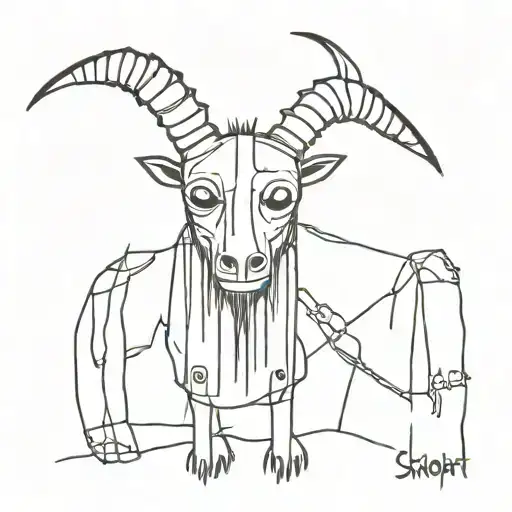 slipknot goat tattoo design idea
