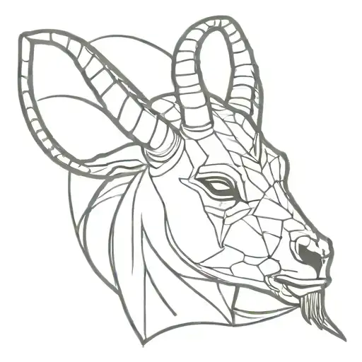 satanic macabre gothic slipknot goat tattoo design idea