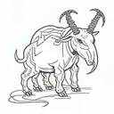 slipknot goat tattoo design idea