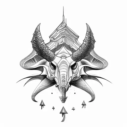 triceratop police tattoo design idea