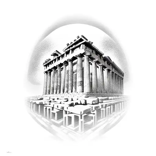 parthenon tattoo design idea