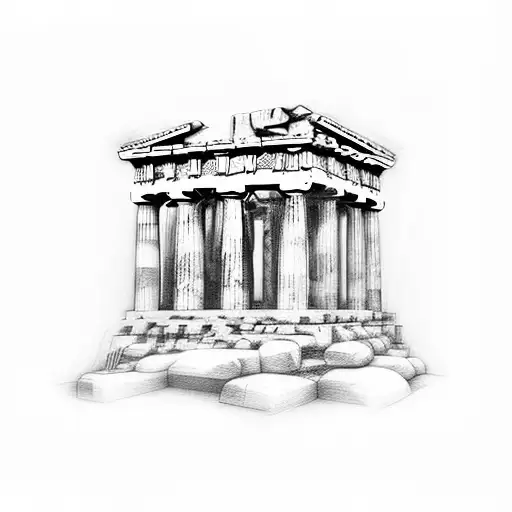parthenon tattoo design idea