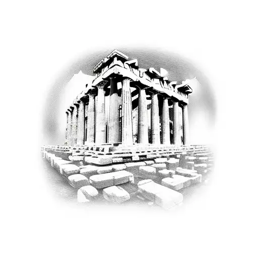 parthenon tattoo design idea