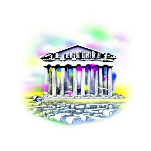 parthenon tattoo design idea