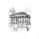 parthenon tattoo design idea