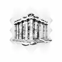 parthenon tattoo design idea