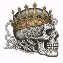 heavy is the head that wears the crown tattoo design idea