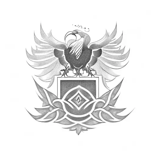  Greek eagle tattoo design idea