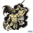 David and Goliath tattoo design idea