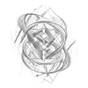 A DNA double helix forming the shape of an arara tattoo design idea