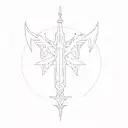 using this base, create more spikes around using the cyber tribal or cyber sigilism style tattoo design idea