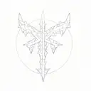 using this base, create more spikes around using the cyber tribal or cyber sigilism style tattoo design idea