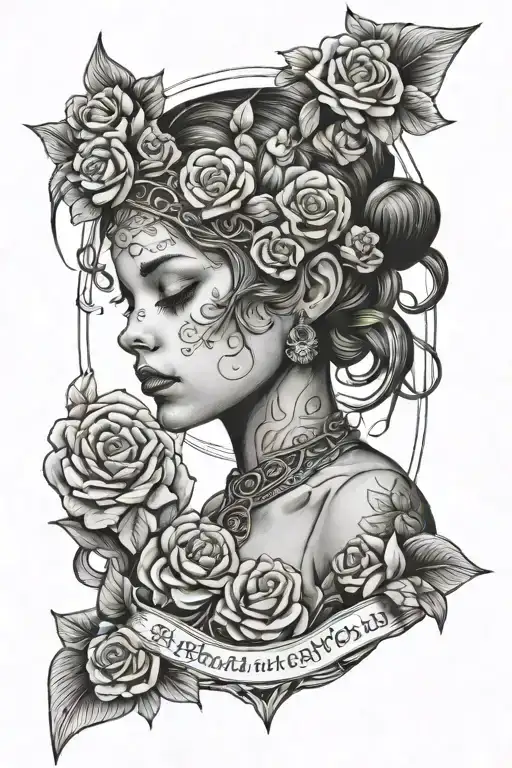 girl blind to the world   tattoo design idea