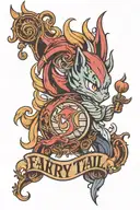 fairy tail logo incorporated tattoo design idea