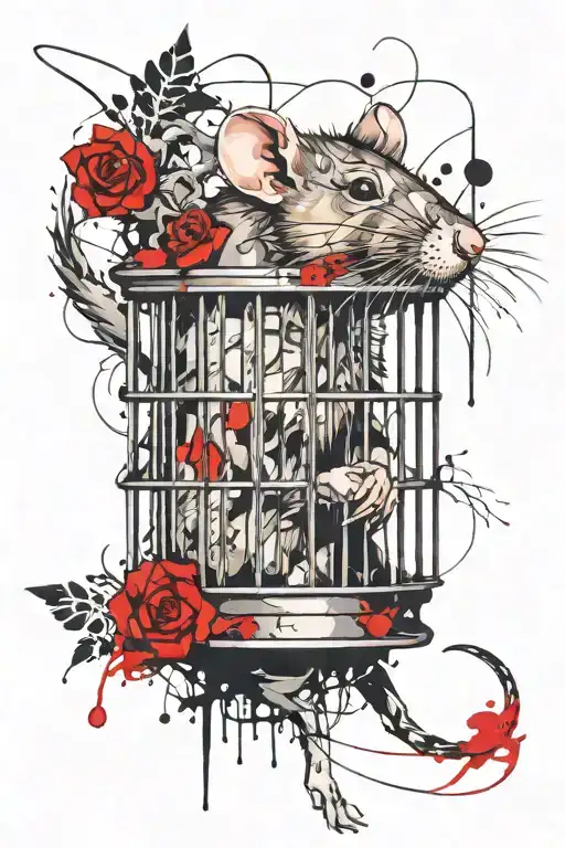 rat in a cage tattoo tattoo design idea