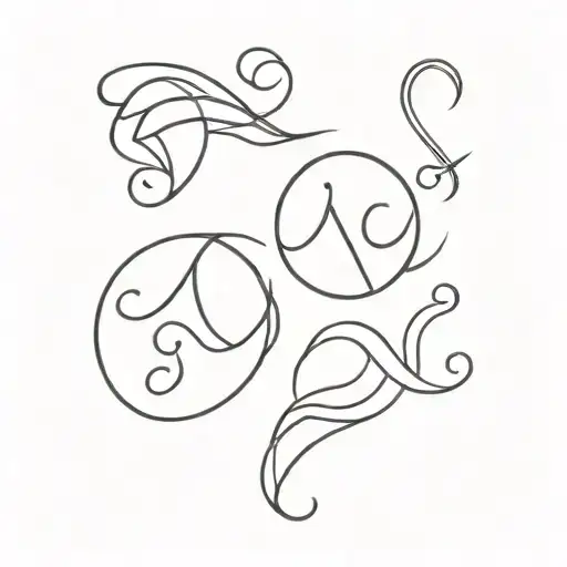 Aries symbol Scorpio symbol Pisces symbol Libra symbol tattoo design idea