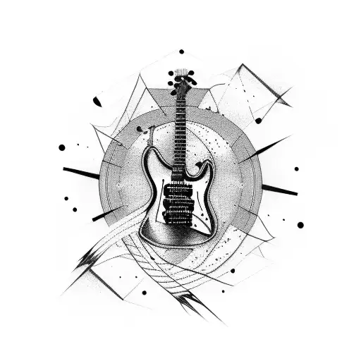 Electric guitar  tattoo design idea