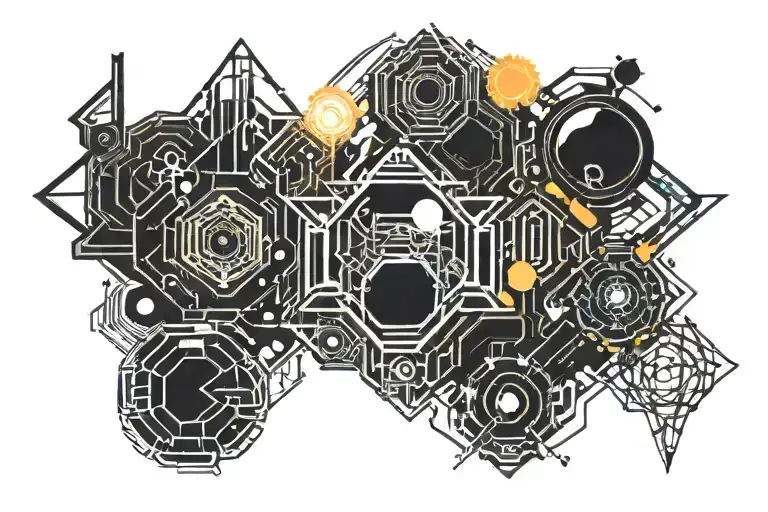 Chakra Planets Galaxy Universe tattoo design idea