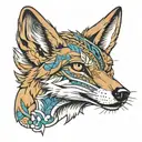 coyote tattoo design idea