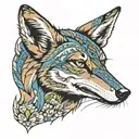coyote tattoo design idea