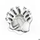 dog paw print, ring of cartoon bones  tattoo design idea