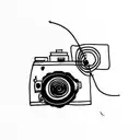camera tattoo design idea