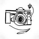 camera tattoo design idea