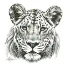 simba and his father in prime tattoo design idea