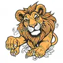 simba lion king tattoo design idea