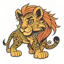 simba lion king tattoo design idea