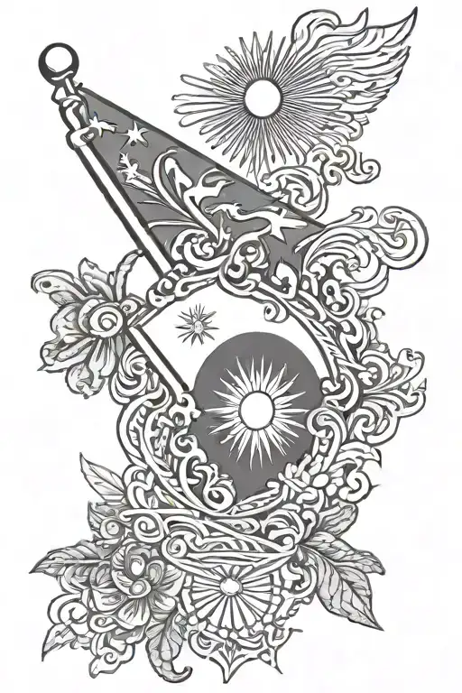 Filipino flag tattoo design idea
