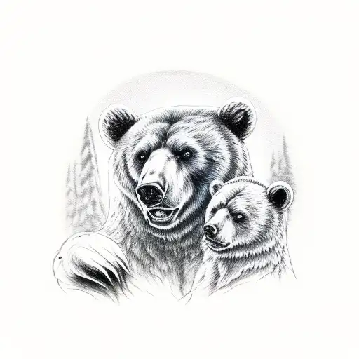 putin riding a bear tattoo design idea