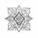om arrow bow tattoo design idea