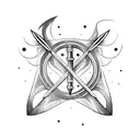 bow arrow tattoo design idea