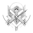bow arrow tattoo design idea