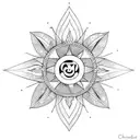 om arrow bow sun tattoo design idea