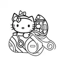 hello Kitty y2k  tattoo design idea