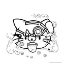 hello Kitty y2k  tattoo design idea