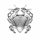 crab tattoo design idea
