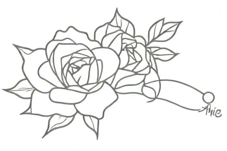 anais nin and champagne  tattoo design idea