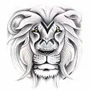 lion and elephant tattoo design idea