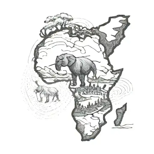 remembrance travel soutf africa tattoo design idea
